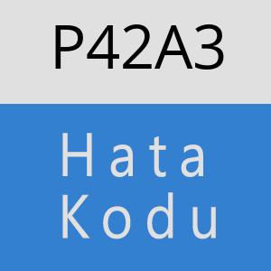 P42A3 hatasi