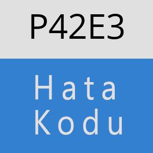 P42E3 hatasi