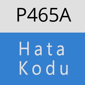 P465A hatasi