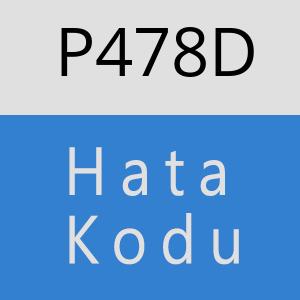 P478D hatasi