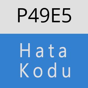 P49E5 hatasi