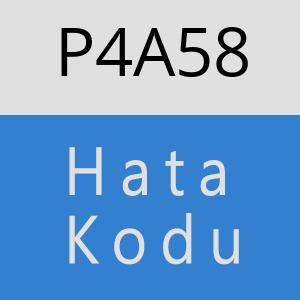 P4A58 hatasi