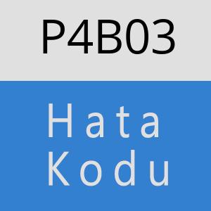 P4B03 hatasi