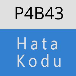 P4B43 hatasi