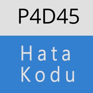 P4D45 hatasi