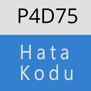 P4D75 hatasi