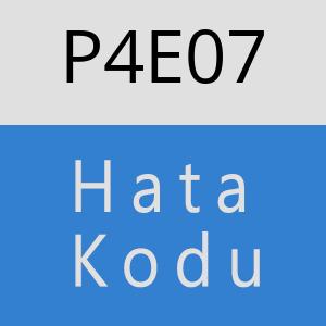 P4E07 hatasi