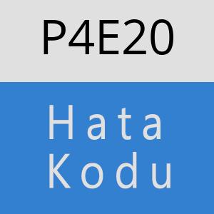 P4E20 hatasi