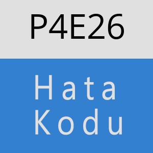 P4E26 hatasi