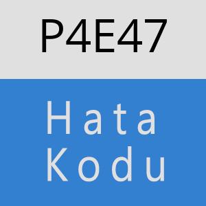 P4E47 hatasi