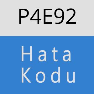 P4E92 hatasi