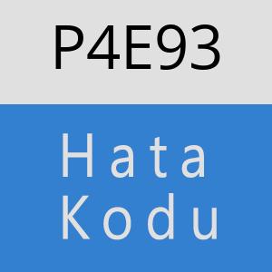 P4E93 hatasi