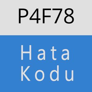 P4F78 hatasi