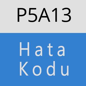 P5A13 hatasi