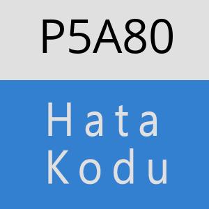 P5A80 hatasi