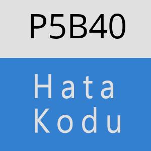 P5B40 hatasi