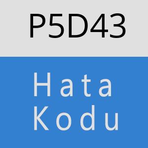 P5D43 hatasi