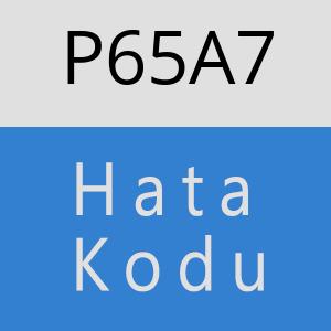 P65A7 hatasi