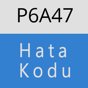 P6A47 hatasi