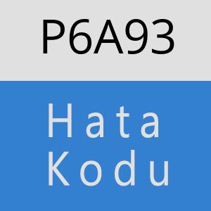 P6A93 hatasi