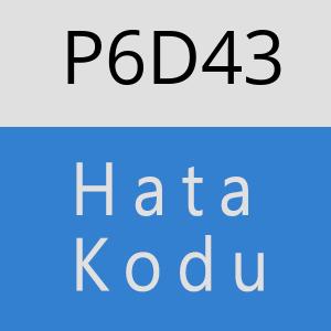 P6D43 hatasi