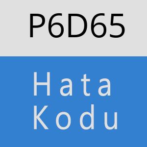 P6D65 hatasi