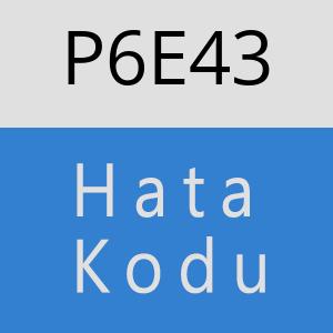 P6E43 hatasi