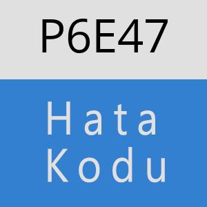 P6E47 hatasi