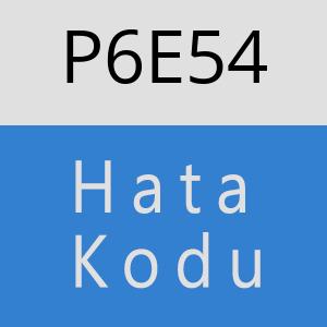 P6E54 hatasi