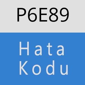 P6E89 hatasi