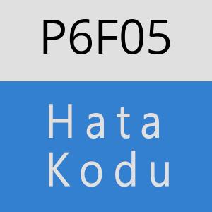 P6F05 hatasi