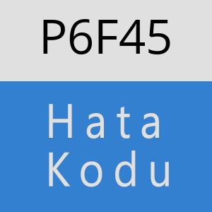 P6F45 hatasi