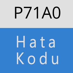 P71A0 hatasi