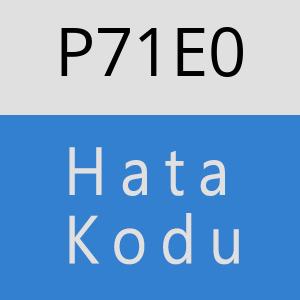 P71E0 hatasi