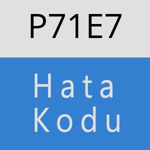 P71E7 hatasi