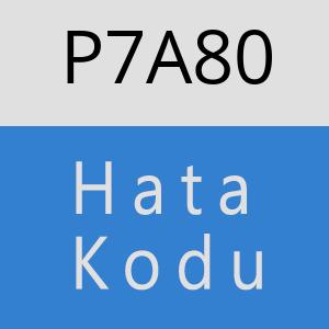 P7A80 hatasi