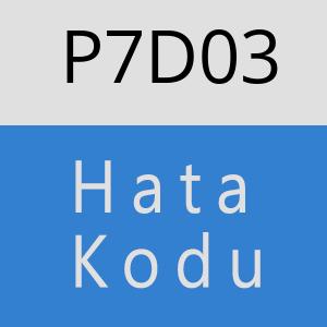 P7D03 hatasi