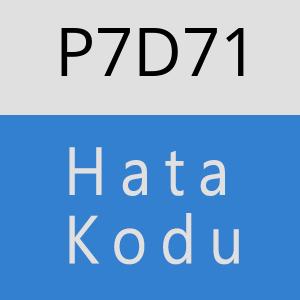 P7D71 hatasi