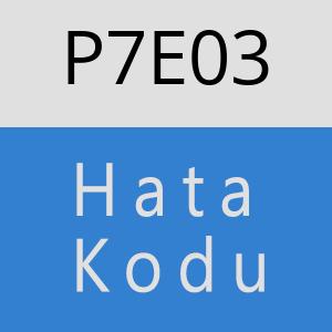 P7E03 hatasi