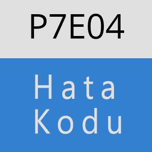 P7E04 hatasi