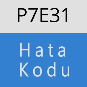 P7E31 hatasi