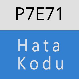 P7E71 hatasi