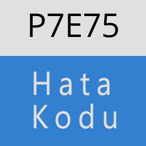 P7E75 hatasi