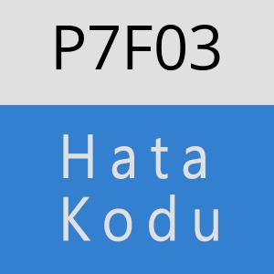 P7F03 hatasi