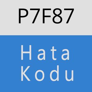 P7F87 hatasi