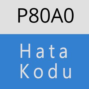 P80A0 hatasi