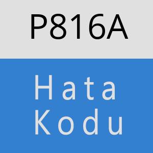 P816A hatasi