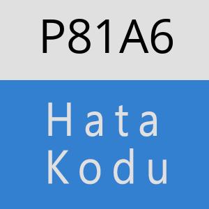 P81A6 hatasi