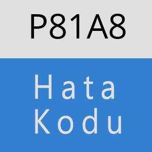 P81A8 hatasi