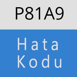 P81A9 hatasi